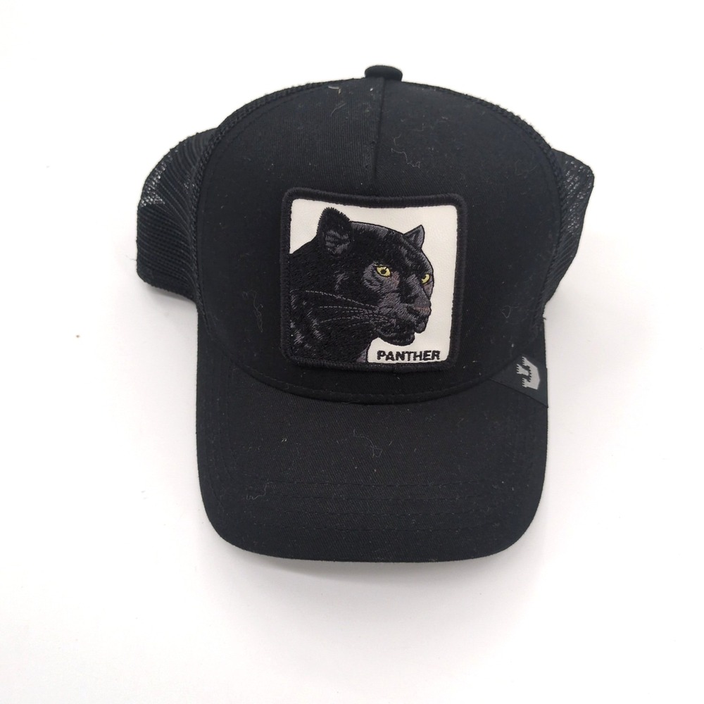 Goorin Bros The Panther Black Trucker Hat Animal Farm Mesh Snapback Cap